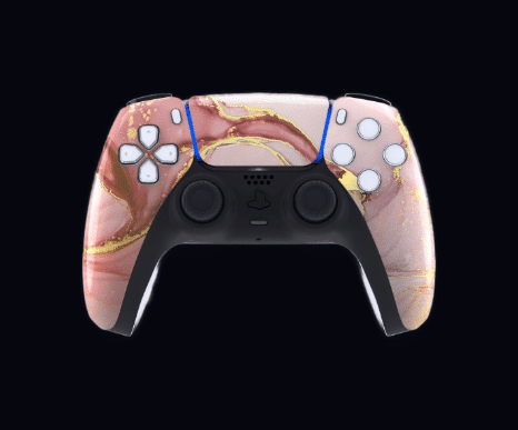 ps5 controller Glossy Cosmic Pink Gold Marmor 5