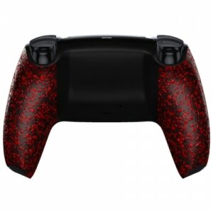 Gummierte rote schwarze Rückseite für PS5-Controller