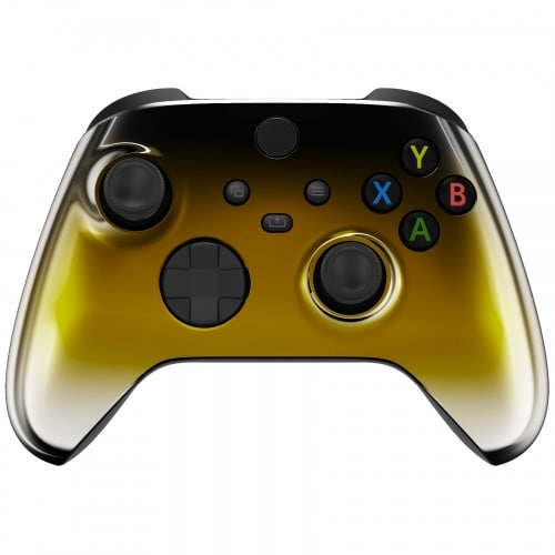 Glossy Chrome Gradient Black Gold Silver Front Shell For Xbox Series XS Controller