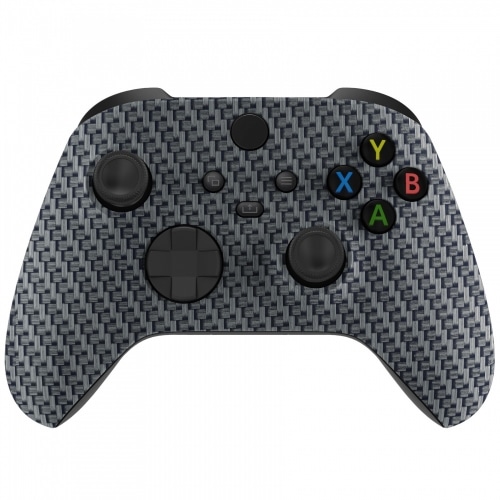 Soft Touch Black Silver Carbon Front Shell For Xbox Series XS Controller