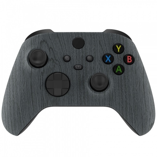 Soft Touch Black Wooden Grain Front Shell For Xbox Series XS Controller