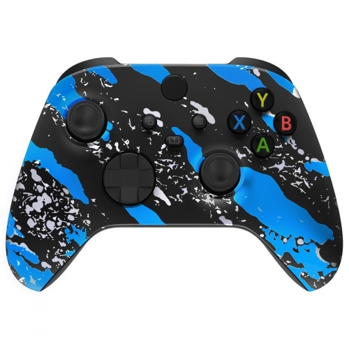 Soft Touch Blue Splatters Front Shell For Xbox Series XS Controller