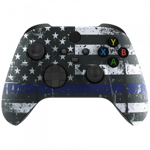 Soft Touch Blue Stripe US Flag Front Shell für Xbox Series X
